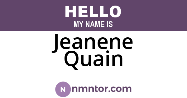 Jeanene Quain