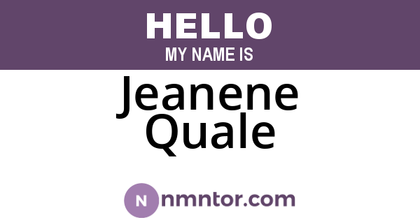 Jeanene Quale