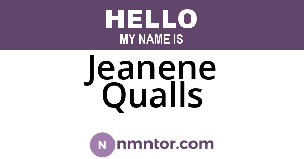 Jeanene Qualls