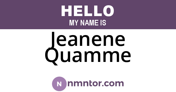 Jeanene Quamme