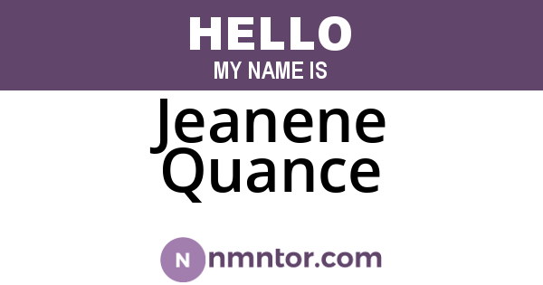 Jeanene Quance