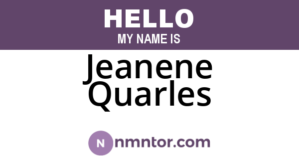 Jeanene Quarles