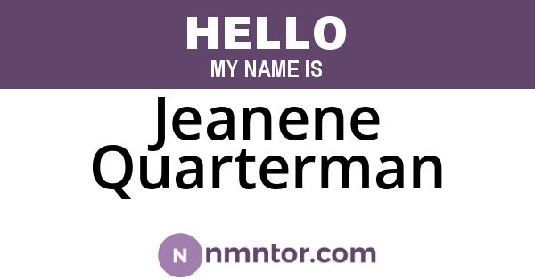 Jeanene Quarterman