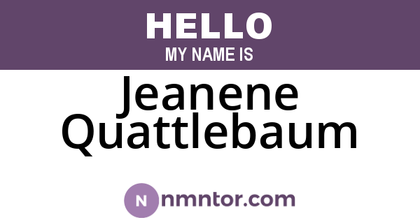 Jeanene Quattlebaum