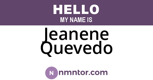Jeanene Quevedo