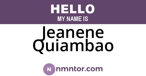 Jeanene Quiambao