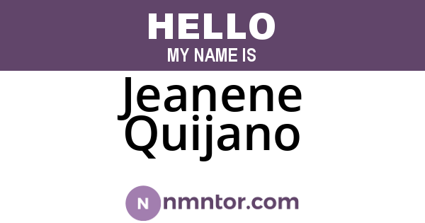 Jeanene Quijano