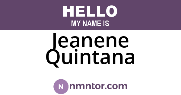 Jeanene Quintana