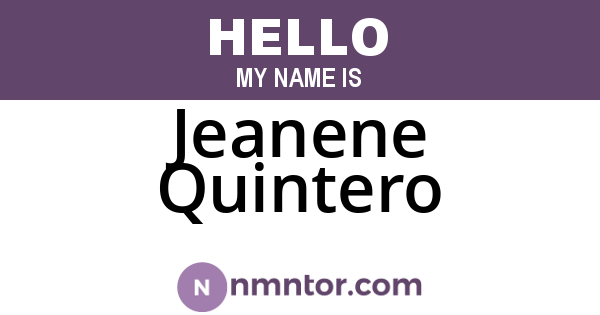 Jeanene Quintero