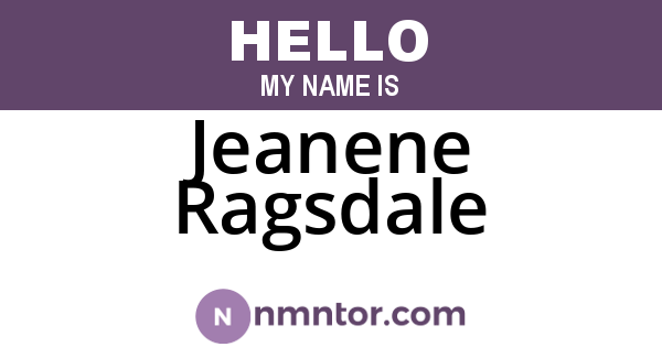Jeanene Ragsdale