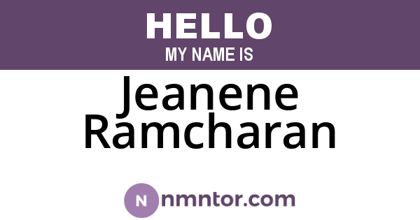 Jeanene Ramcharan