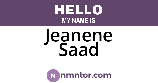 Jeanene Saad
