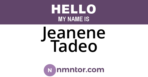 Jeanene Tadeo