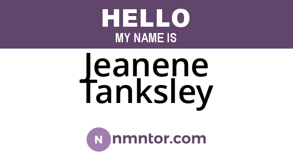 Jeanene Tanksley