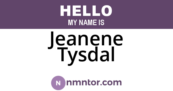 Jeanene Tysdal
