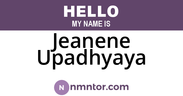 Jeanene Upadhyaya