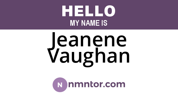 Jeanene Vaughan