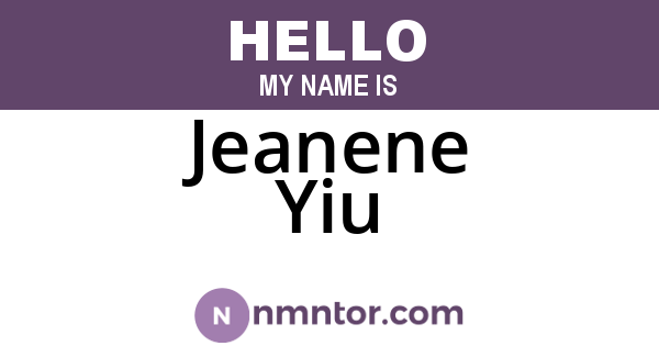 Jeanene Yiu
