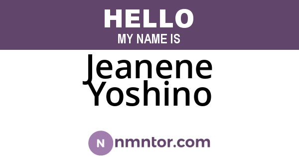 Jeanene Yoshino