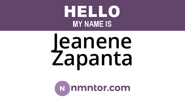Jeanene Zapanta
