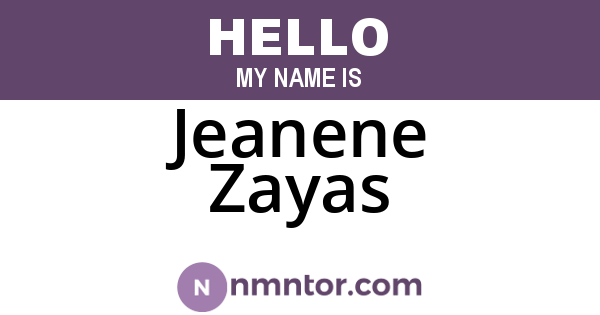 Jeanene Zayas
