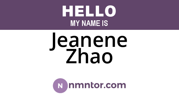 Jeanene Zhao