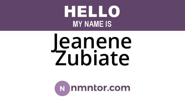 Jeanene Zubiate