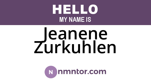 Jeanene Zurkuhlen