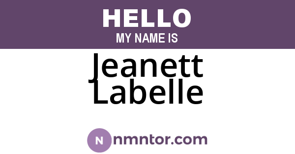Jeanett Labelle
