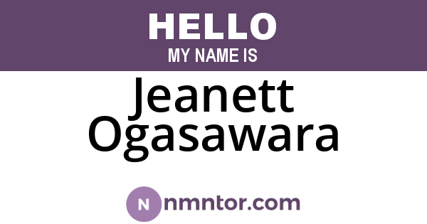 Jeanett Ogasawara
