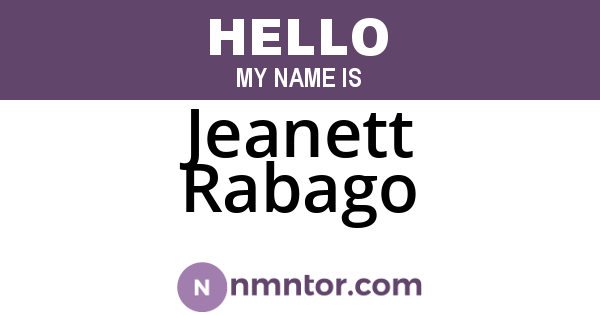 Jeanett Rabago