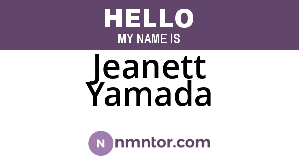 Jeanett Yamada