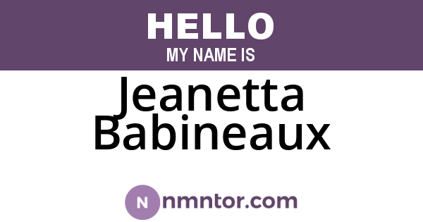Jeanetta Babineaux