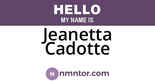 Jeanetta Cadotte