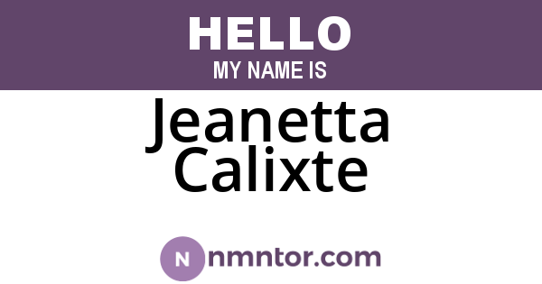 Jeanetta Calixte