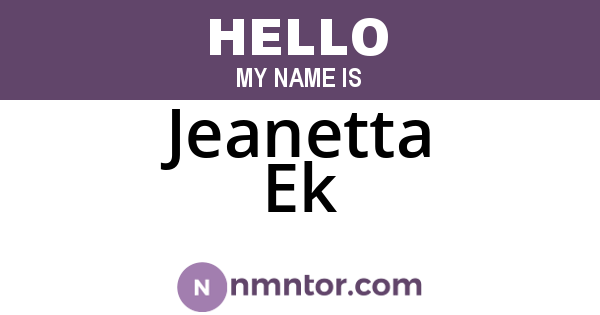Jeanetta Ek