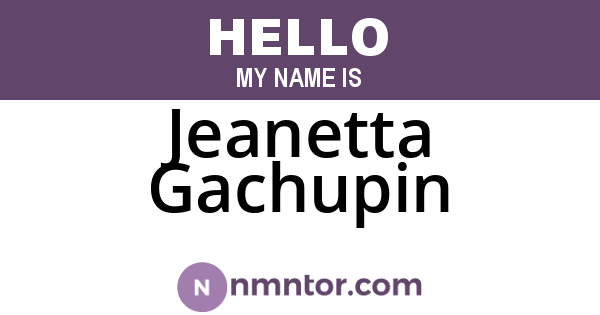 Jeanetta Gachupin