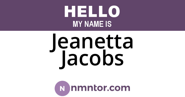 Jeanetta Jacobs
