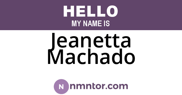 Jeanetta Machado