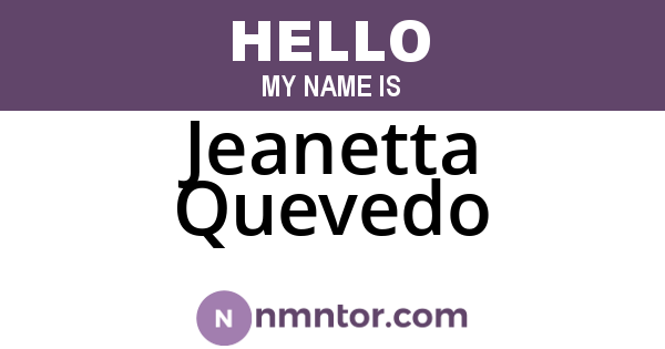 Jeanetta Quevedo