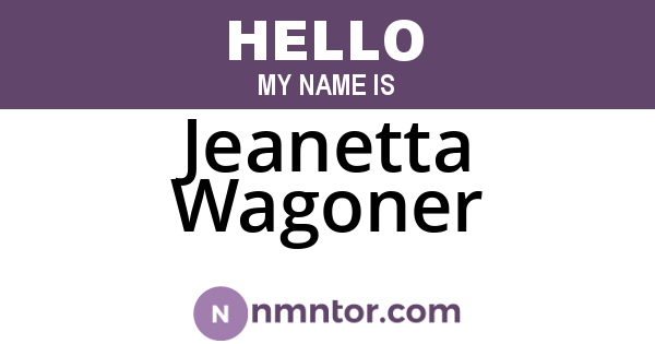Jeanetta Wagoner