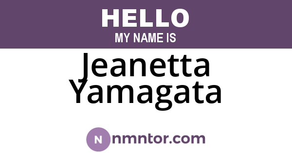 Jeanetta Yamagata