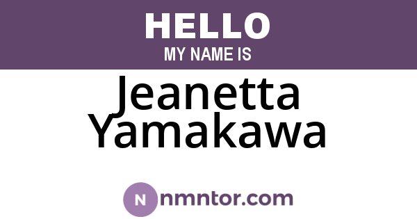 Jeanetta Yamakawa