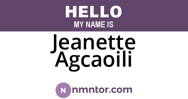 Jeanette Agcaoili