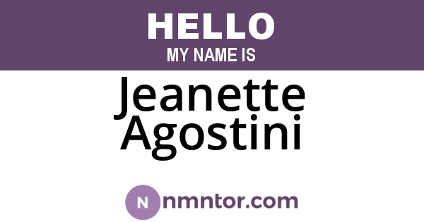 Jeanette Agostini