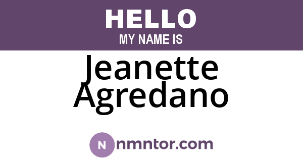 Jeanette Agredano