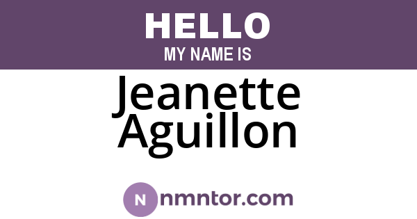 Jeanette Aguillon