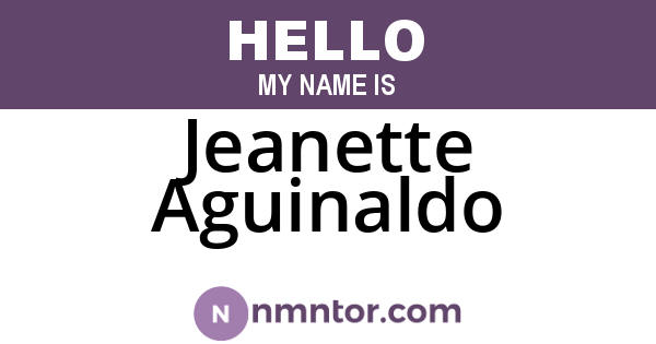 Jeanette Aguinaldo