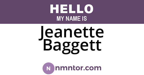 Jeanette Baggett