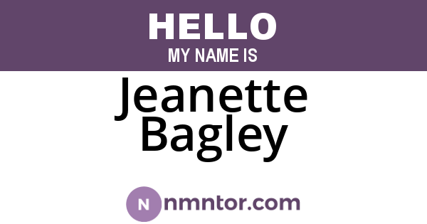 Jeanette Bagley